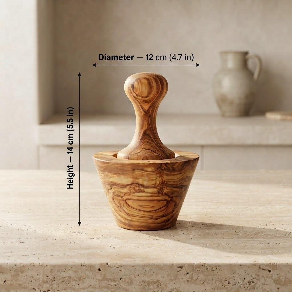 Garlic Crusher (Olive wood)