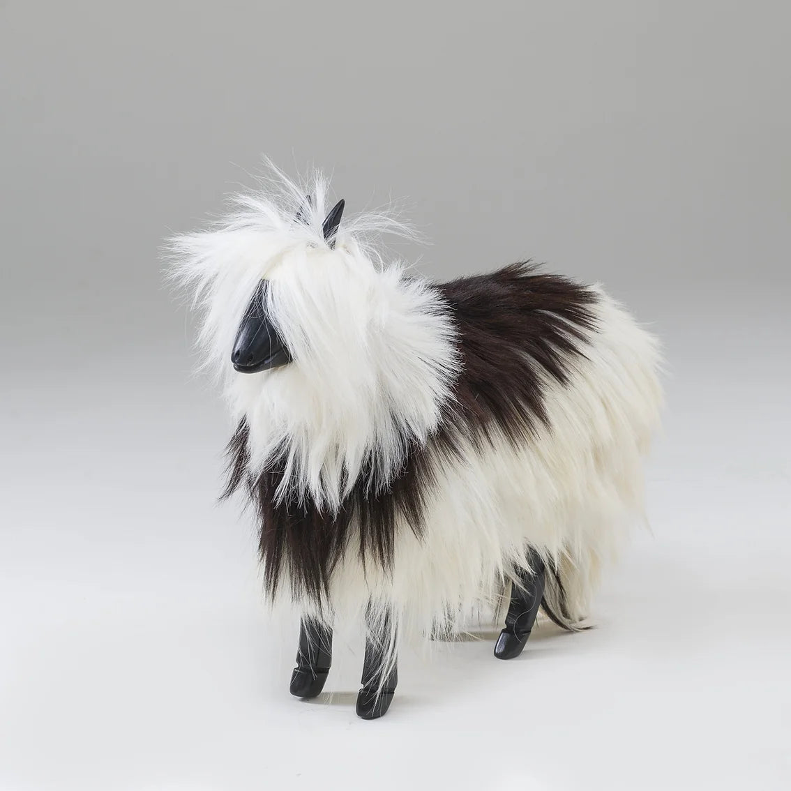 Luxurious Handcrafted Grey Goat with Genuine Lambskin (Caprina)