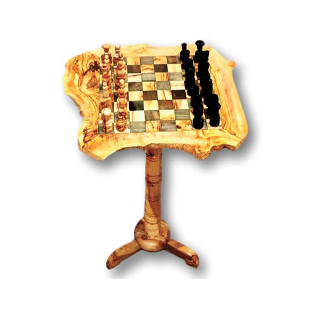 Olive Wood Chess Set Table