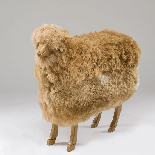 Luxurious Handcrafted Wooden Sheep (Caramello Berberine)