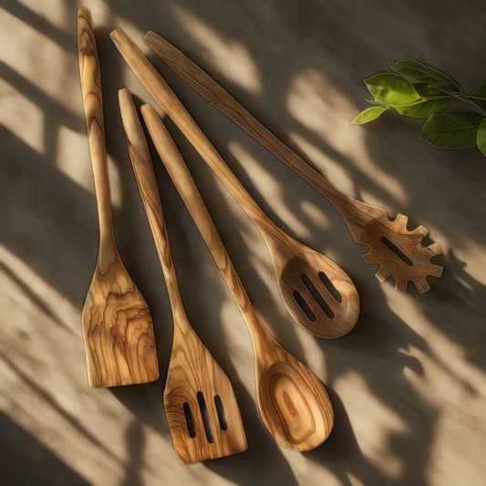 Olive Wood Utensils (Set of 5)