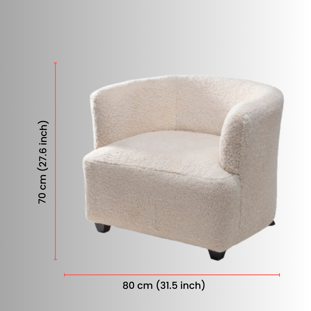 Coco Arm Chair (Shaved Lambskin)