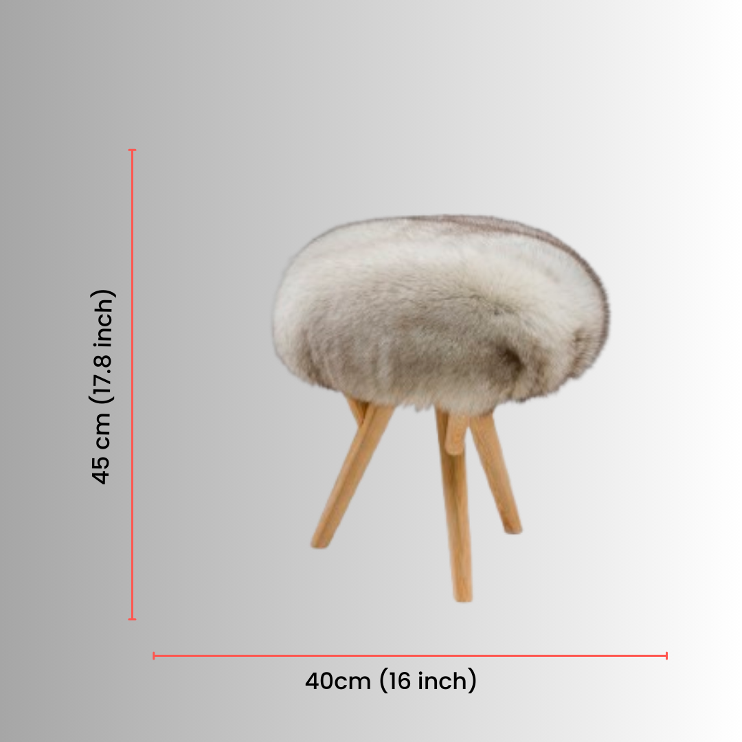 Vintage Fox Furr Stool