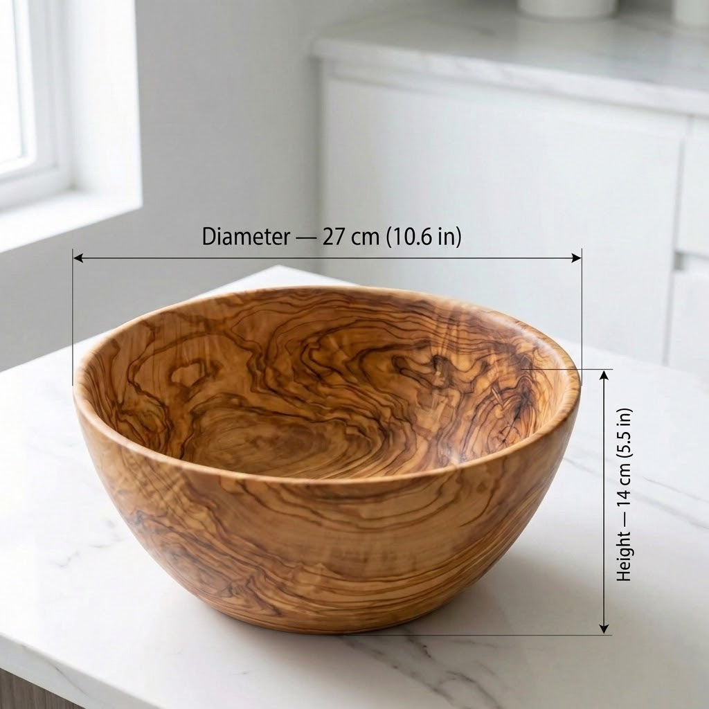 Salad Bowl with Spoon & Fork Set