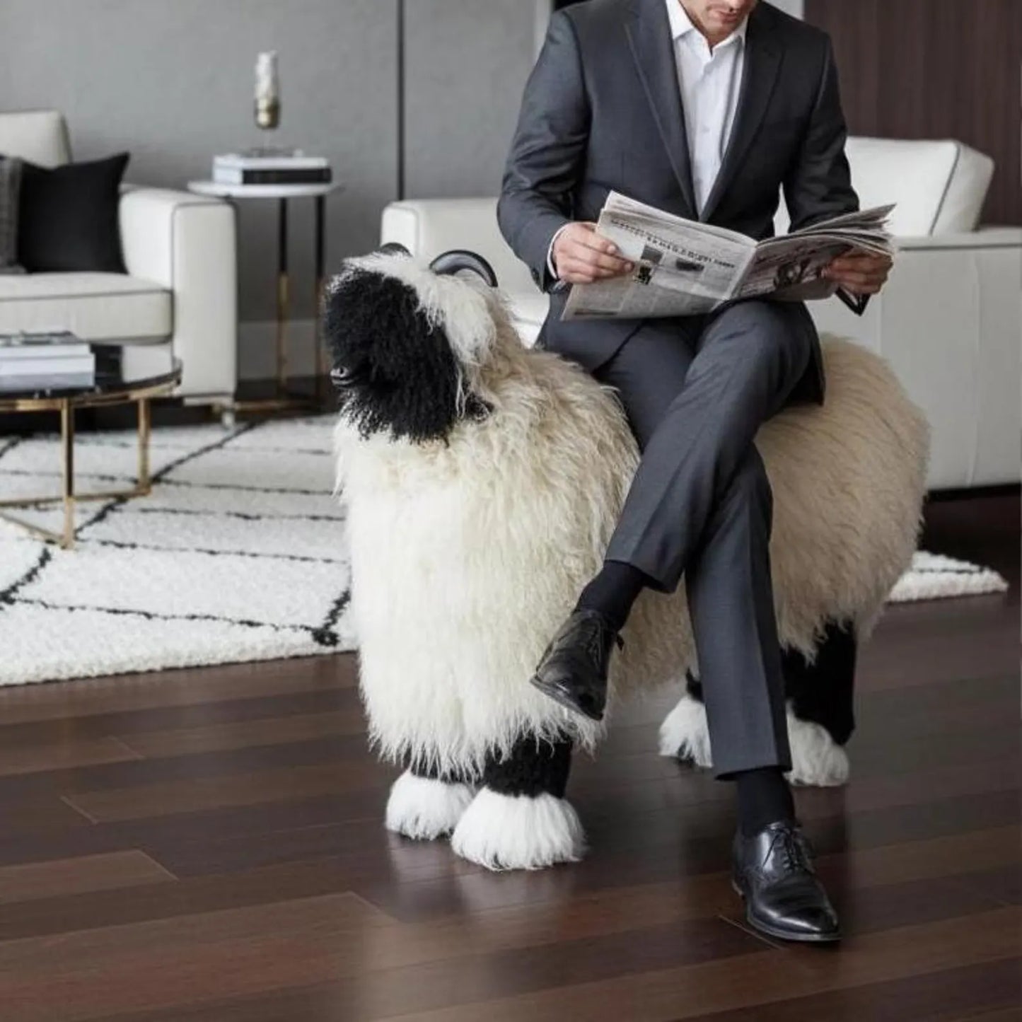 Wooden Sheep (Black Nose)