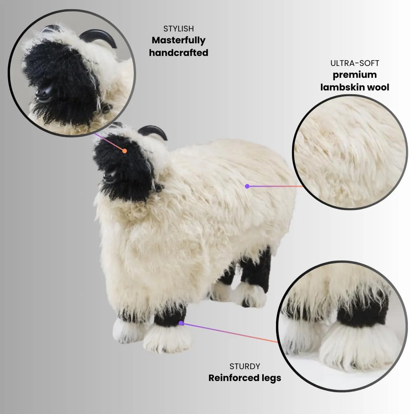 Wooden Sheep (Black Nose)