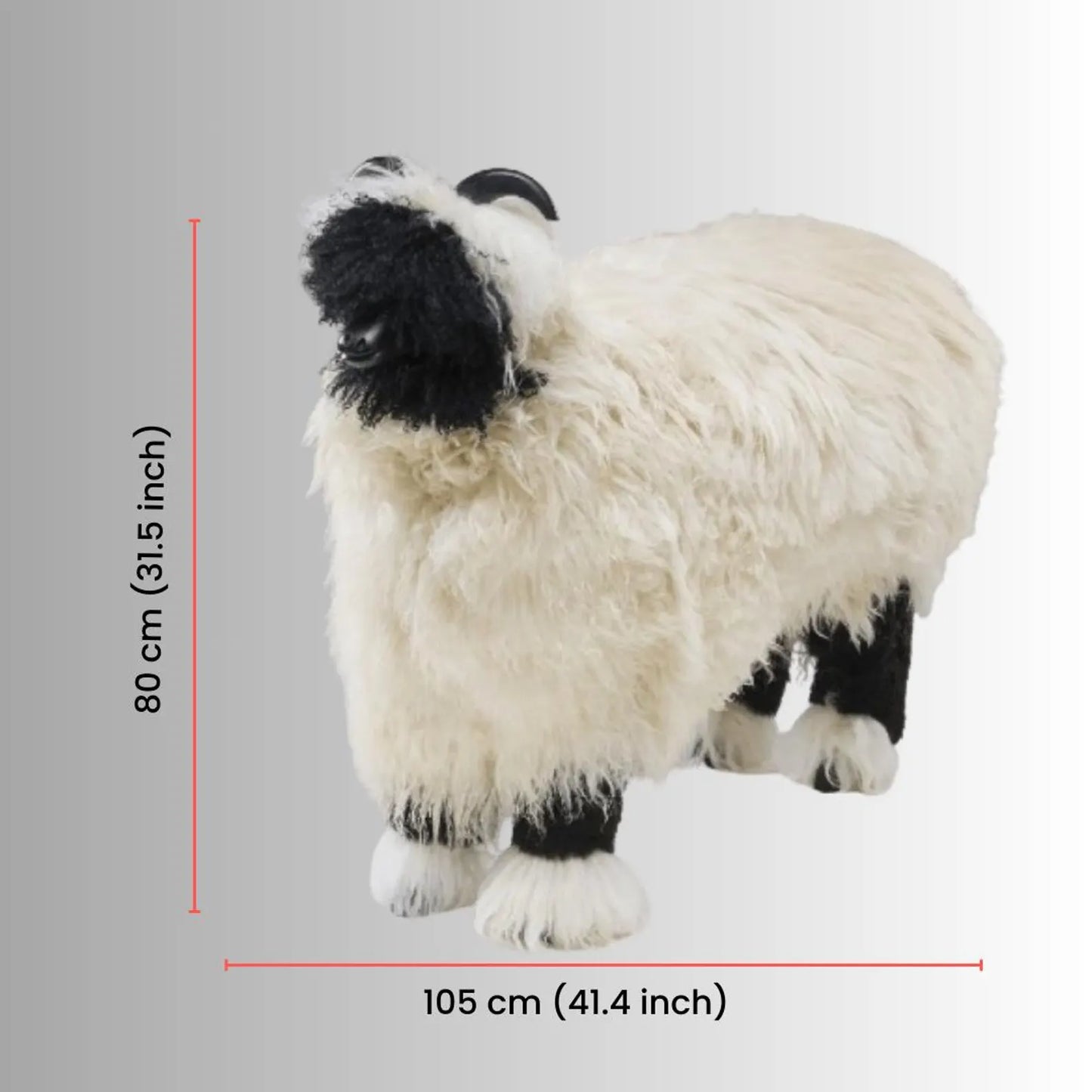 Wooden Sheep (Black Nose)