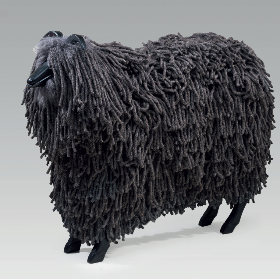 Reggae-Inspired Wooden Sheep (Captain Curly)