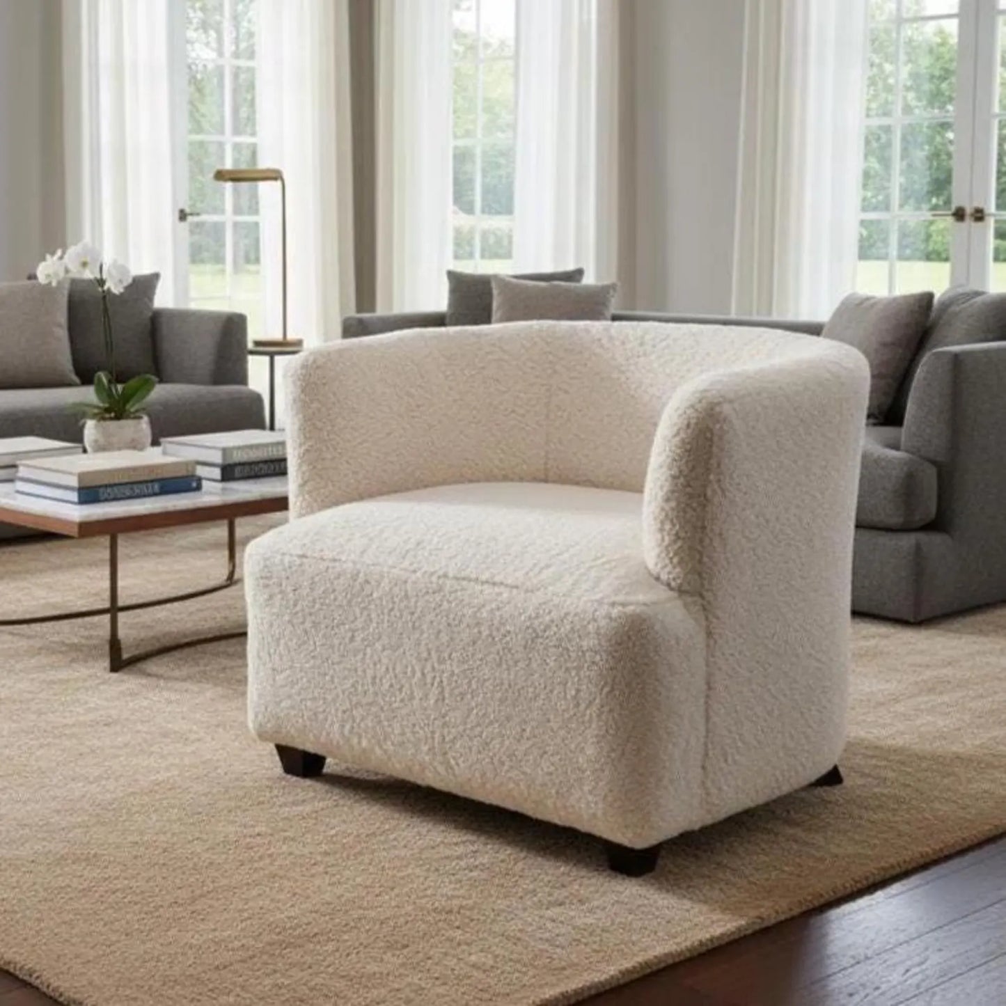 Coco Arm Chair (Shaved Lambskin)