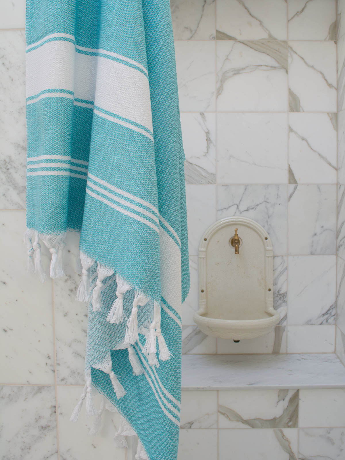 Luxurious Fouta Towel (Turqoise Blue)