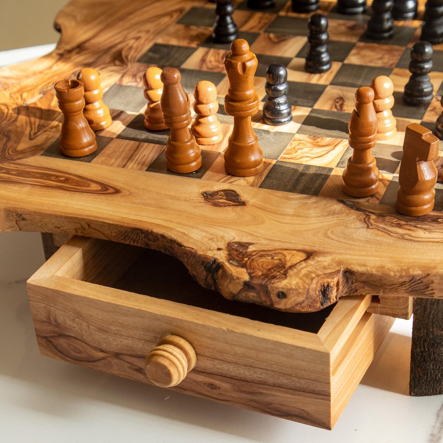 Handcrafted Olive Wood Chess Set