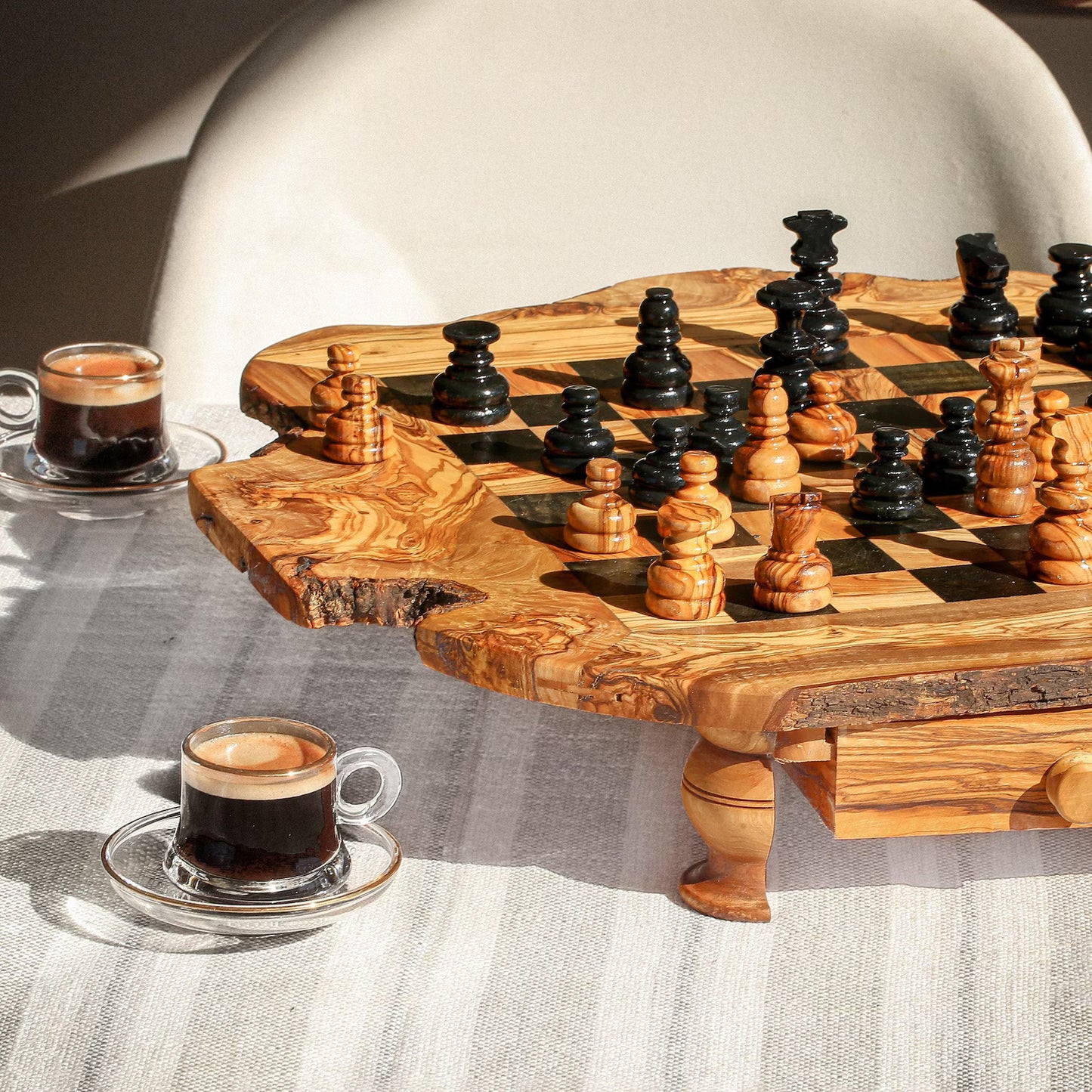 Handcrafted Olive Wood Chess Set