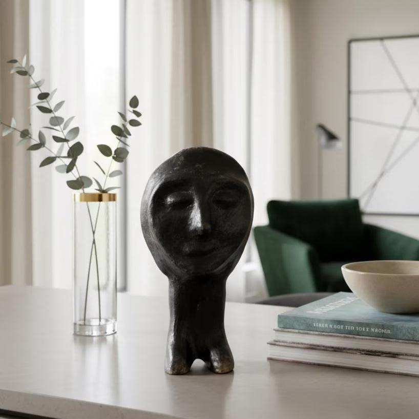 Sejnane Pottery Face Sculpture
