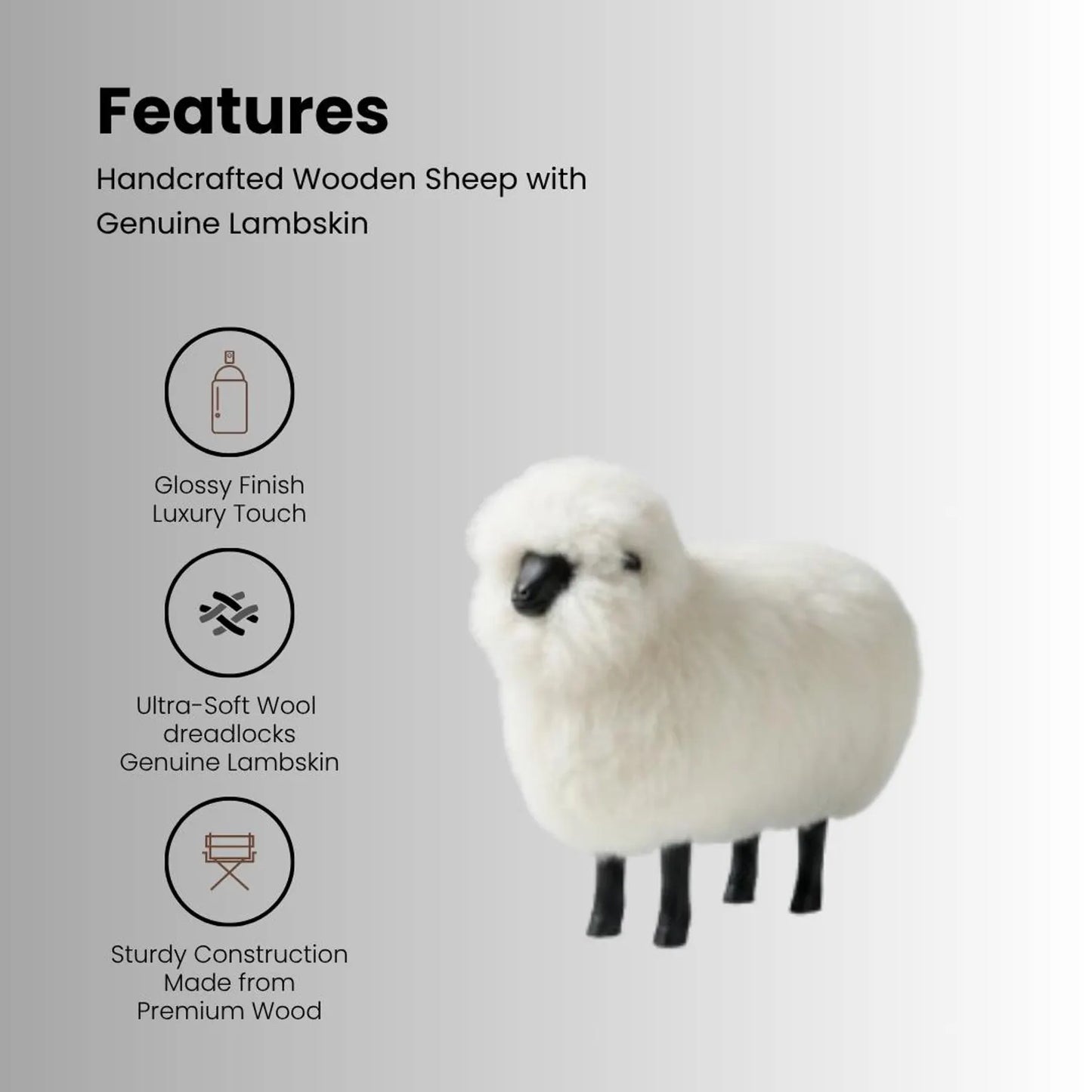 Adorable Wooden Sheeps